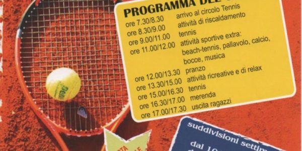 STAGE ESTIVO DI TENNIS PER RAGAZZI COME PROSEGUIMENTO DELL’ATTIVITA’ INVERNALE