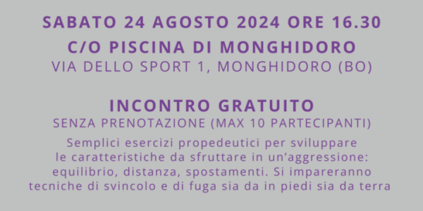 Incontro pratico di difesa personale a Monghidoro