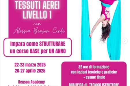 Formazione per insegnante di tessuti aerei livello 1